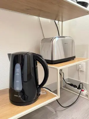 Cuisine ou kitchenette dans l'établissement Le Cocon