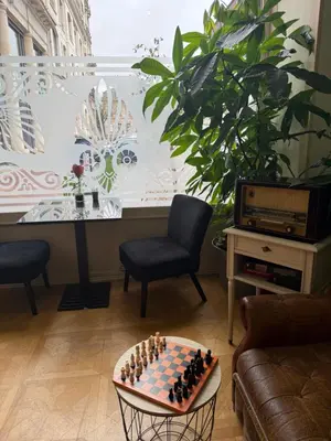 Coin salon dans l'établissement Hôtel de la paix