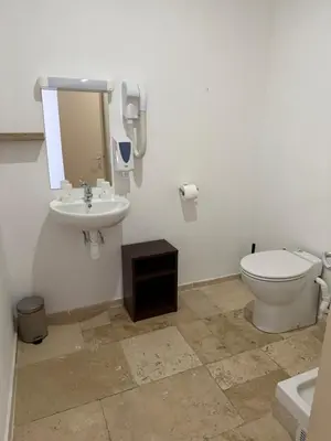 Salle de bains dans l'établissement Hôtel de la paix