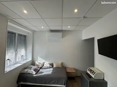 Télévision ou salle de divertissement dans l'établissement Cantal BNB