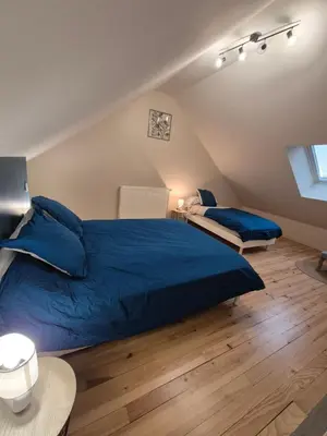 Coin salon dans l'établissement Gite le petit Ely