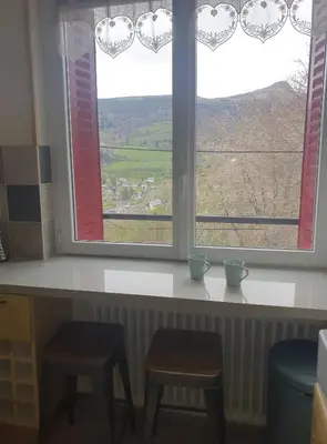Vue générale sur la montagne ou vue sur la montagne depuis l'appartement