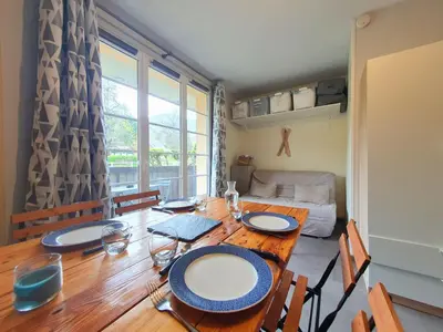 Plan de l'établissement La Pause Bourboulienne Appartement RDC avec balcon
