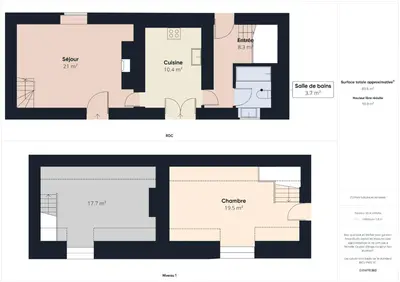 Plan de l'établissement Piscine et domaine arboré partagés - maison pour 4