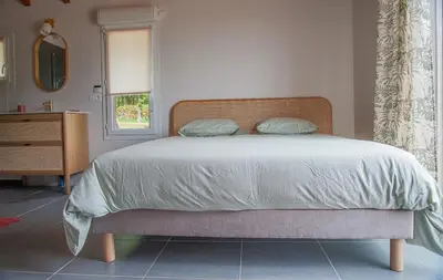 Un ou plusieurs lits dans un hébergement de l'établissement Gîte du Causse Loubressac