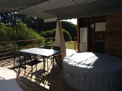Balcon ou terrasse dans l'établissement Domaine Les secrets de la nature