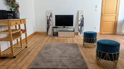 Télévision ou salle de divertissement dans l'établissement Le duplex de la mairie