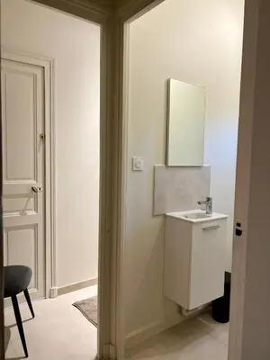 Salle de bains dans l'établissement Maison de famille en Haute Corrèze