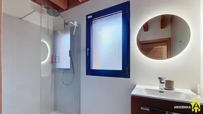 Salle de bains dans l'établissement Chalet Joie