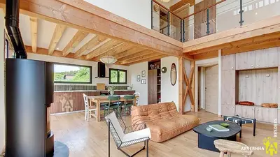 Coin salon dans l'établissement Chalet Joie