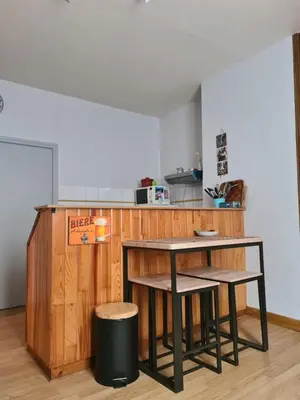 Cuisine ou kitchenette dans l'établissement Appartement RDC centre ville