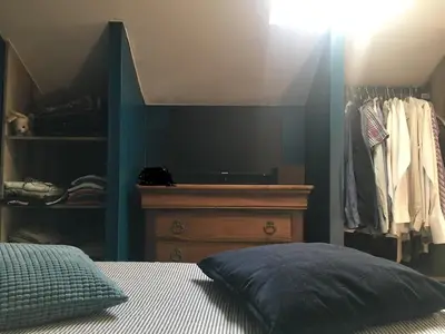 Un ou plusieurs lits dans un hébergement de l'établissement Les lauriers du loft