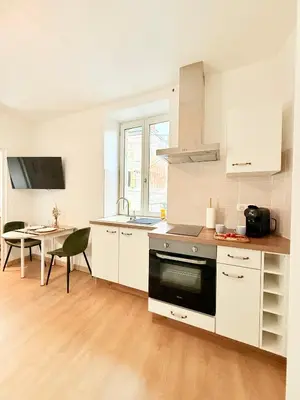Cuisine ou kitchenette dans l'établissement Le Herriot 3 Hyper Centre 5min de la Gare à pied