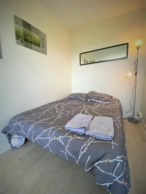 Un ou plusieurs lits dans un hébergement de l'établissement Appartement double à Limoges