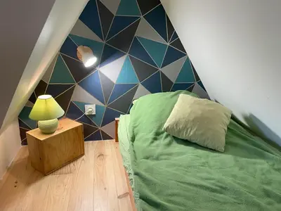 Coin salon dans l'établissement Maison de charme 4 personnes