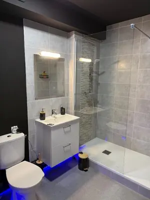 Salle de bains dans l'établissement Le temple, moderne et élégant Cœur de Limoges
