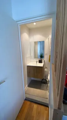 Salle de bains dans l'établissement Les studios du Cercle