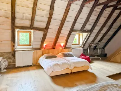 Un ou plusieurs lits dans un hébergement de l'établissement Le refuge d'Auvergne, calme, 8pers, jardin
