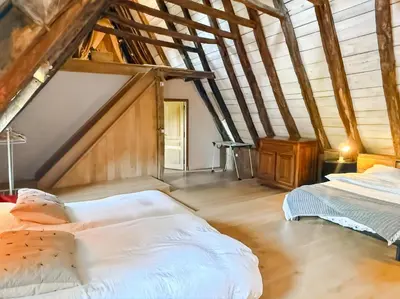 Un ou plusieurs lits dans un hébergement de l'établissement Le refuge d'Auvergne, calme, 8pers, jardin