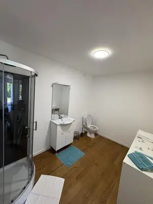 Salle de bains dans l'établissement Domaine de PY