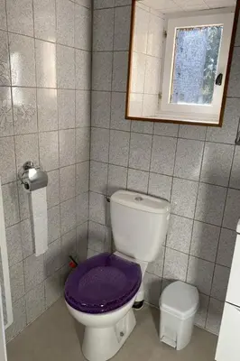 Salle de bains dans l'établissement Gîte les hortensias