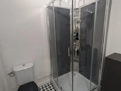 Salle de bains dans l'établissement Studio cabine rénové avec vue sur le centre, WiFi et animaux acceptés - FR-1-787-117