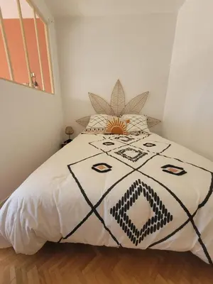Un ou plusieurs lits dans un hébergement de l'établissement Casa Labrousse, quartier Hôpital, clim