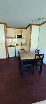 Cuisine ou kitchenette dans l'établissement Appartement dans résidence avec piscine et parking couvert