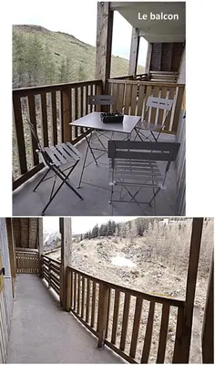 Balcon ou terrasse dans l'établissement La Merlerie Super-Besse agréable appartement 5p grand balcon parking privé
