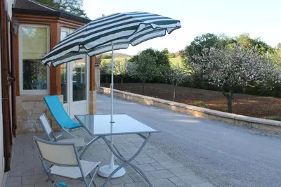 Balcon ou terrasse dans l'établissement La Croix de Pierre proche de Sarlat