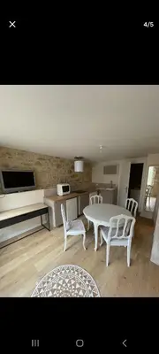 Coin salon dans l'établissement Appartement centre ville