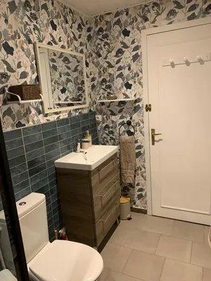 Salle de bains dans l'établissement Barracat Gite