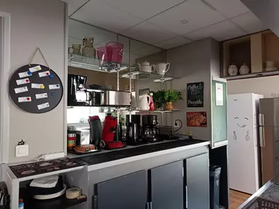 Cuisine ou kitchenette dans l'établissement Gite le Buron