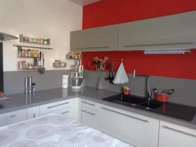Cuisine ou kitchenette dans l'établissement Le Grand Chêne
