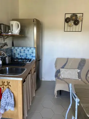 Cuisine ou kitchenette dans l'établissement Le rêve chrysalide