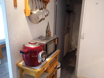 Cuisine ou kitchenette dans l'établissement Location saisonnière