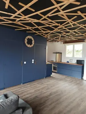 Cuisine ou kitchenette dans l'établissement Grand appartement avec belle vue