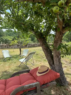 Jardin de l'établissement Le Refuge de la Tardes