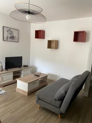 Télévision ou salle de divertissement dans l'établissement Maison les tilleuls