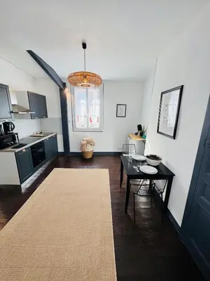 Cuisine ou kitchenette dans l'établissement Le Pent House Limoges