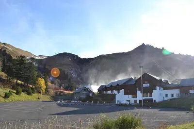 Vue générale sur la montagne ou vue sur la montagne depuis l'appartement