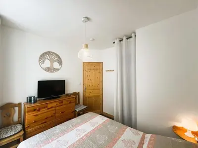 Un ou plusieurs lits dans un hébergement de l'établissement Appartement T2 au Mont-Dore, proche Thermes, 4 pers - FR-1-608-294