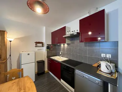 Cuisine ou kitchenette dans l'établissement Appartement T2 au Mont-Dore, proche Thermes, 4 pers - FR-1-608-294