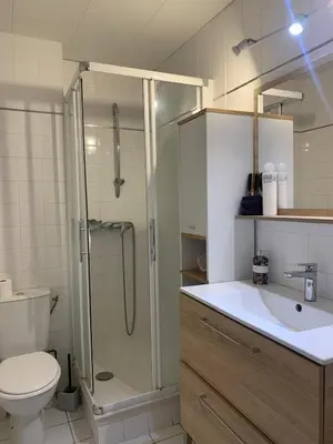 Salle de bains dans l'établissement Le rée de Baudin