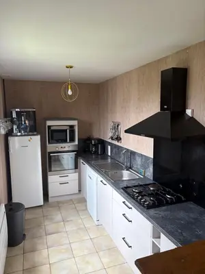 Cuisine ou kitchenette dans l'établissement Chalet Louise 16 personnes - 5 chambres