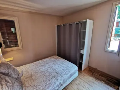 Un ou plusieurs lits dans un hébergement de l'établissement Chalet 4-6 Le temps d une pause au Olivier