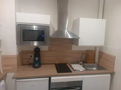 Cuisine ou kitchenette dans l'établissement Studio Gutenberg