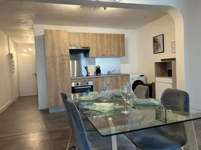 Cuisine ou kitchenette dans l'établissement La Voûte, proche de la Cathédrale