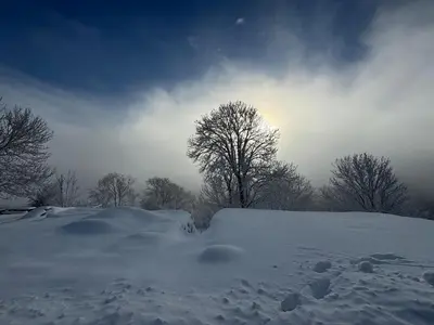 L'établissement Chez Guytou en hiver