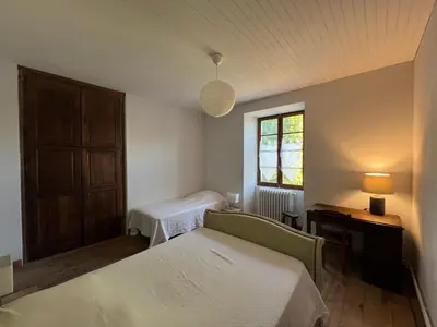 Un ou plusieurs lits dans un hébergement de l'établissement Manoir de Foussac